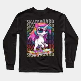 Unicorn Skater Long Sleeve T-Shirt